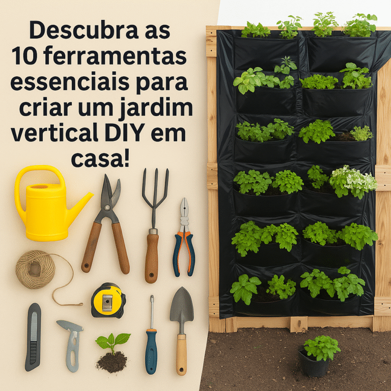 10 Ferramentas Essenciais para Construir um Jardim Vertical DIY em Casa