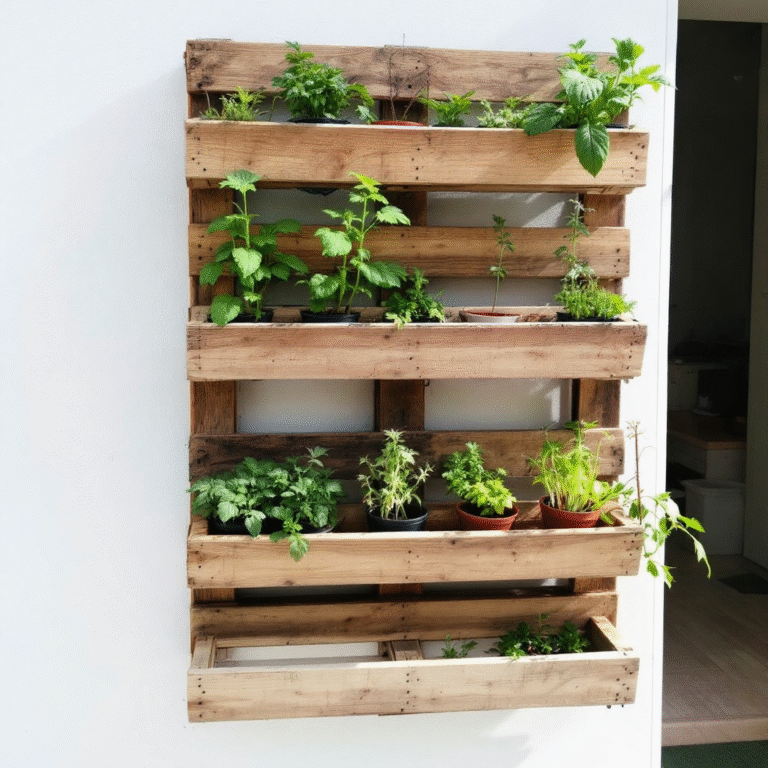 Como criar um mini jardim de temperos com paletes em pequenos espaços