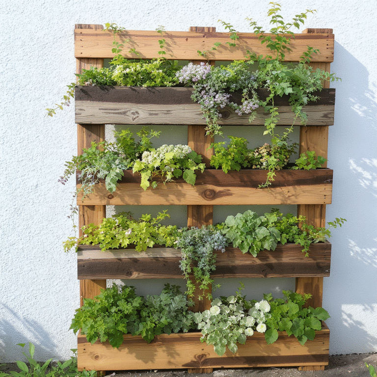 Vantagens de usar paletes como base sustentável para jardins verticais