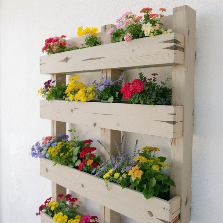 Como personalizar paletes para criar um jardim vertical colorido