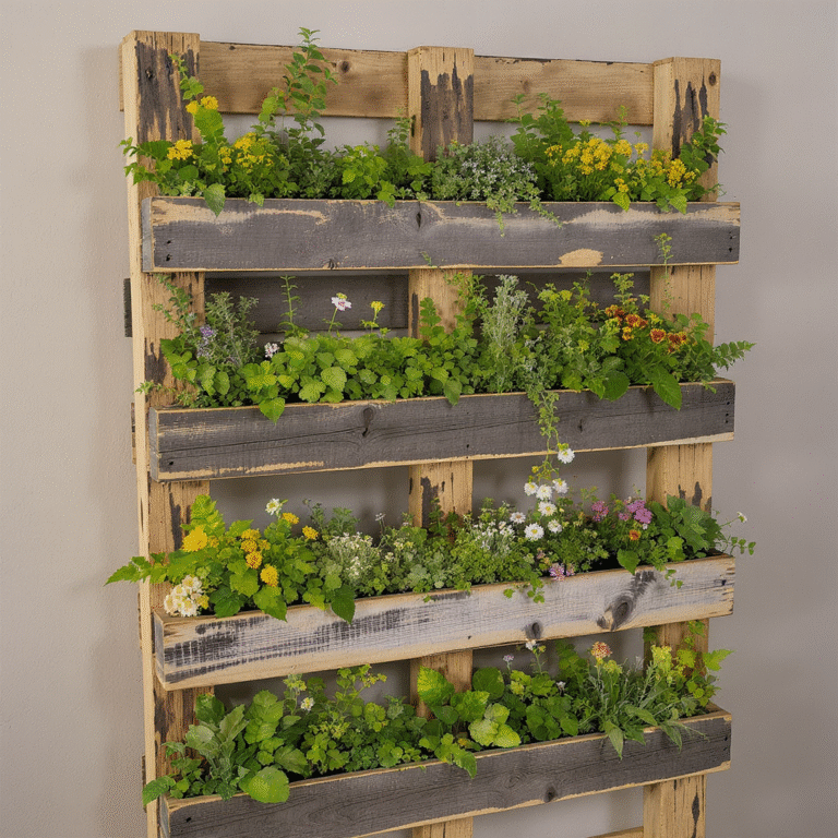 Jardins verticais de paletes como divisórias decorativas em ambientes