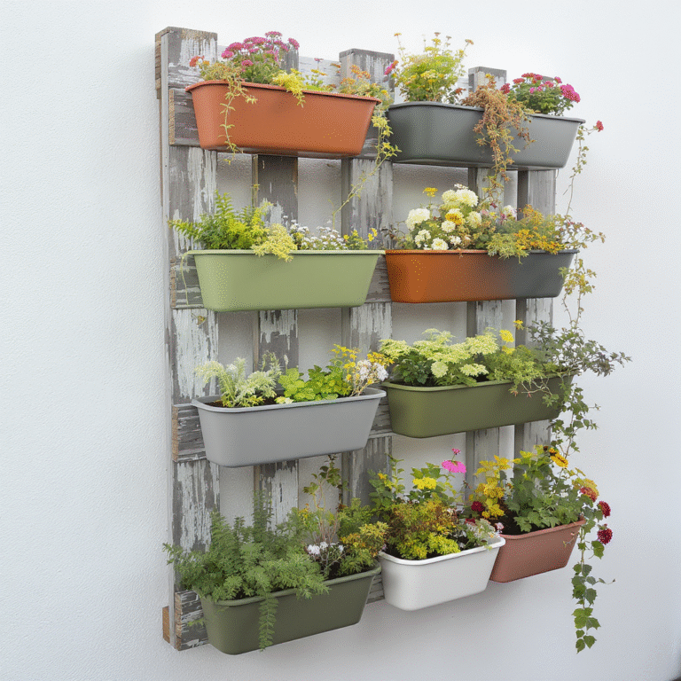 Como Escolher Vasos Coloridos para Complementar Seu Jardim Vertical de Paletes: Um Guia Educativo para Famílias